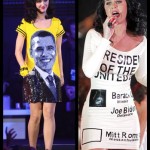 Katy Perry proudly shows off her Obama pride at two Obama rallys in Las Vegas, NV and Los Angeles, CA.